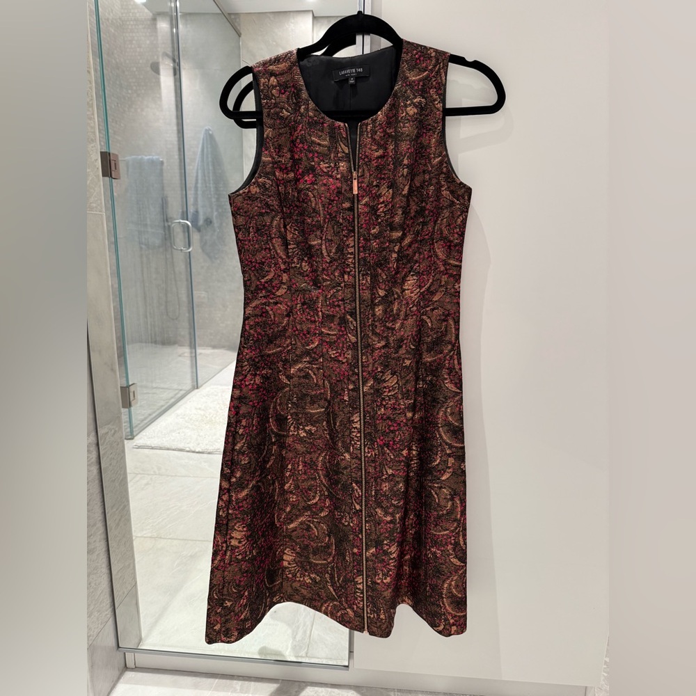 Lafayette 148 Jacquard Holiday Midi Dress